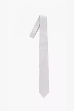 corneliani Krawatte CC Collection Herren krawatte, Silber Krawatte Kleinmuster silberfarben