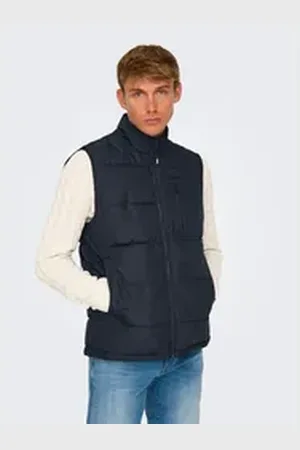 Only & Sons Steppweste ONSJAKE QUILTED VEST OTW blau XL