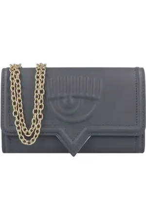 Chiara Ferragni Clutch Eyelike Bags, Polyurethan blau
