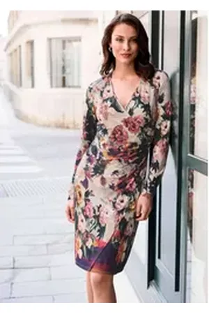 ALBA MODA Druckkleid Kleid weiß 44