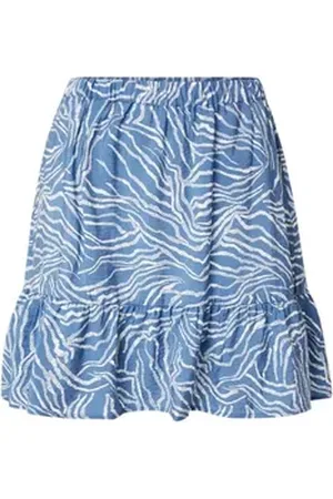 VILA Minirock DOGMA (1-tlg) Drapiert/gerafft blau 42