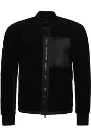 Superdry Steppjacke Herren Jacke VINTAGE SHERPA ZIP THRU Jet Black Schwarz schwarz XXL