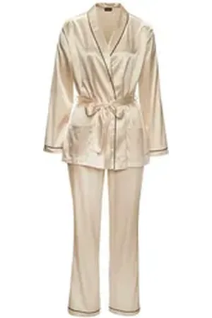 Bruno Banani Pyjama (2 tlg., 1 Stück) mit Kontrastpaspel-Details weiß 42