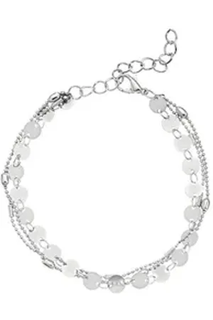 Lascana Fußkette, mit kleinen Plättchen, Fußkettchen-Armband, Fußketten Set silberfarben