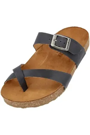 Haflinger Bio Juno Sommer Sandale Hausschuh Unisex Hausschuh blau 40 EU