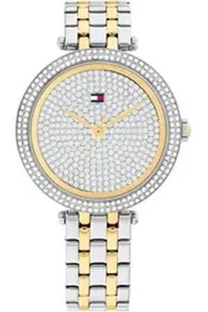 Tommy Hilfiger Quarzuhr NATALIE 1782760, Armbanduhr, Damenuhr, Edelstahlarmband, analog, Glaskristalle silberfarben