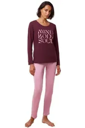 Triumph Pyjama Damen Pyjama 10221119 Burgundy (1 Stück, 1 tlg., 1 Stück) lila 40