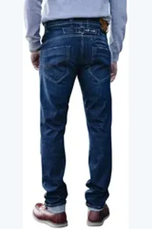 Freeman T Porter Freeman T. Porter Straight-Jeans Eddy stretch Denim Santacruz Martingale am Rücken mit Knöpfen W32