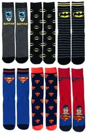 Batman Freizeitsocken Superman und Socken Kinder + Jugendliche Strümpfe Kindersocken 3er Set Gr.35/37 38/40 38/40