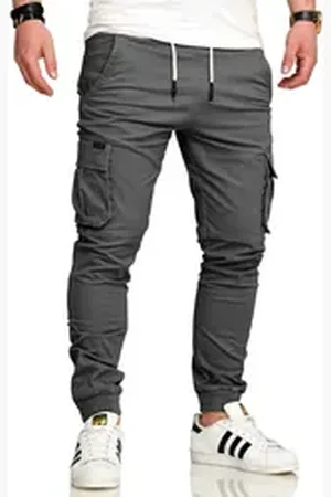 Soul Star Cargohose S2LOM Herren Chino Jogger Jeans Hose Stoffhose Freizeithose grau 34