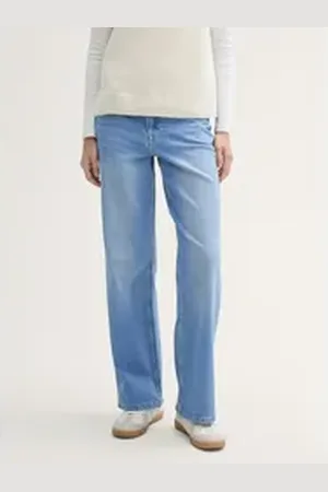 TOM TAILOR Denim Weite Jeans Wide Leg Jeans mit recycelter Baumwolle blau S