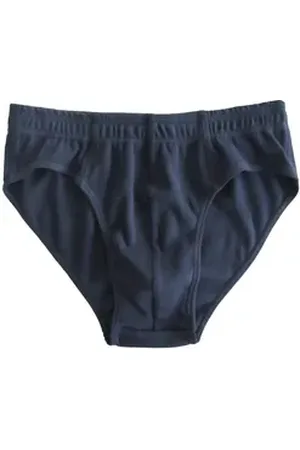 Hermko Slip 3300 Herren Slip aus 100% Bio-Baumwolle, Sportslip ohne Eingriff blau D 7 = EU XL