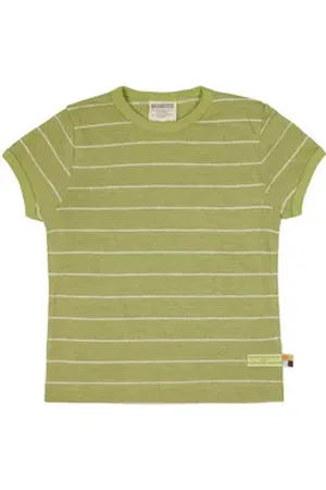 loud + proud T-Shirt mit Leinen Bio Baumwolle, GOTS grün 74/80