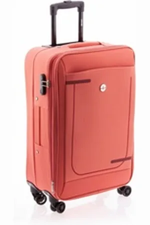 John Travel Weichgepäck-Trolley Set 2-teilig - 4 Rollen, 67 und 55 cm, Dehnfalte, 4 Farben rot