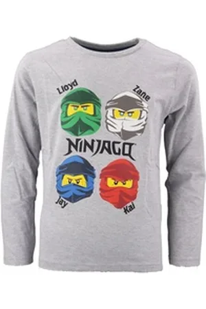 LEGO Wear ® Langarmshirt Ninjago Jungen Kinder langarm Shirt Gr. 98 bis 128, Baumwolle grau 98