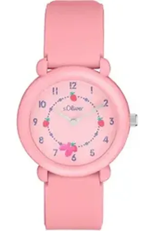QS by s.Oliver Quarzuhr 2036532, Armbanduhr, Kinderuhr, Mädchenuhr, Geschenk, Geburtstag, Schulanfang rosa