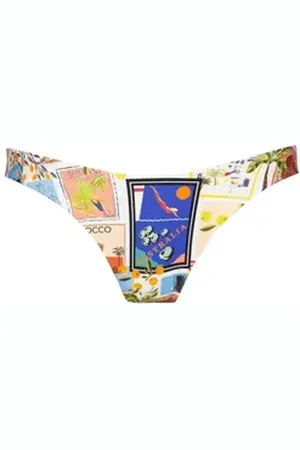 Seafolly Bikini-Hose Damen Bikini REVERSIBLE HIGH CUT (1-St) blau 34