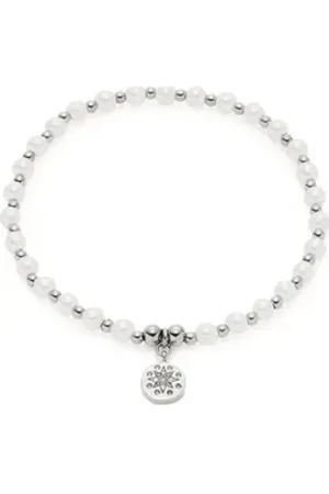 Leonardo Edelstahlarmband Damen-Armband Edelstahl weiß