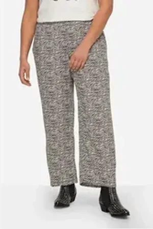 Angel of Style Angel of Style Schlupfhose Hose mit geradem Bein Zebradruck Elastikbund schwarz 46