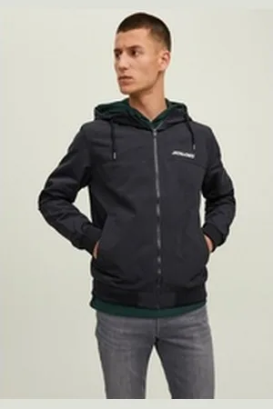 JACK & JONES Windbreaker RUSH BLOCKING HOOD BOMBER schwarz XL