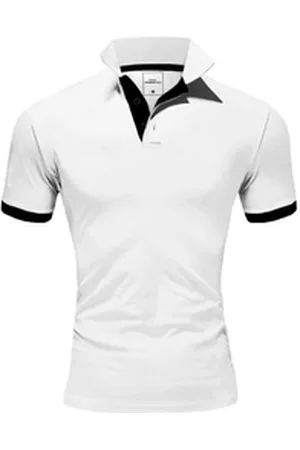 amaci Poloshirt DETROIT Basic Kontrast Poloshirt schwarz 4XL