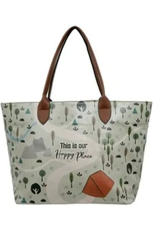 Dogo Weekender Damen Weekender This Is Our Happy Place Vegan Damen Handtaschen, Vegan grün