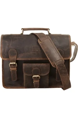 Bagan Aktentasche, echt Leder braun