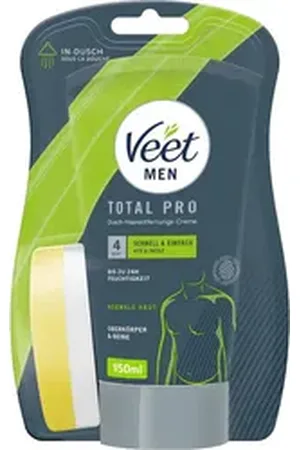Veet MEN Enthaarungscreme Power Effect, (150 ml), 1 St., Dusch-Haarentfernungscreme, für Oberkörper & Beine