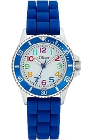 QS by s.Oliver Quarzuhr 2033504, Armbanduhr, Kinderuhr, ideal auch als Geschenk blau