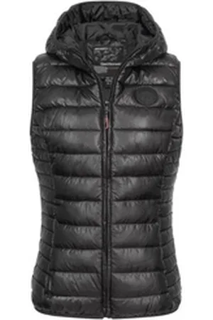 Geographical Norway Steppweste Stepp weste Kapuze Übergangs Herbst Winter Weste Windbreaker schwarz L 40