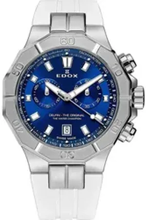 Edox Quarzuhr 10113-3CAB-BUIN Delfin Chronograph Herrenuhr 43mm 20ATM 10113-3CAB-BUIN Delfin Chronograph Herrenuhr 43mm 20ATM