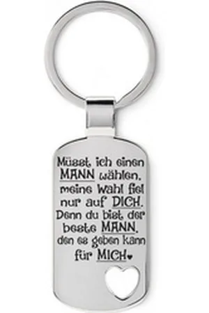Lieblingsmensch Schlüsselanhänger müsst ich wählen... meine Wahl fiel nur auf Dich - Mann (Schlüsselanhänger mit Gravur, inklusive Schlüsselring), Robuste und filigrane Lasergravur