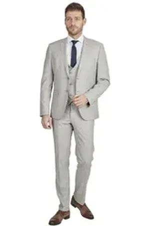 Steffen Klein SteffenKlein Anzug Slim-Fit (3-tlg) beige 46