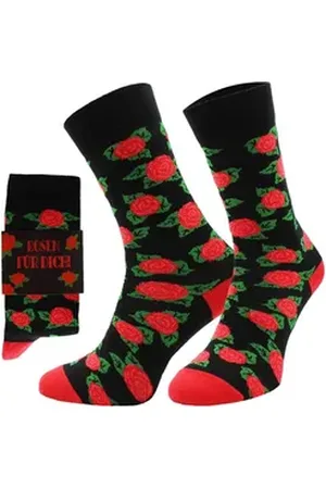 Chili Lifestyle Freizeitsocken ROSE Lustige Socken mit Spruch Banderole als Geschenksocken (Paar, 1-Paar, Mit Spruchbanderole) Weichbund ohne Gummidruck grün|rot|schwarz 41-45