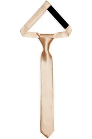 Ladeheid Krawatte Kinder für Jungen - Eleganter glänzender Look TKS 31cm x 4cm (1-St) braun