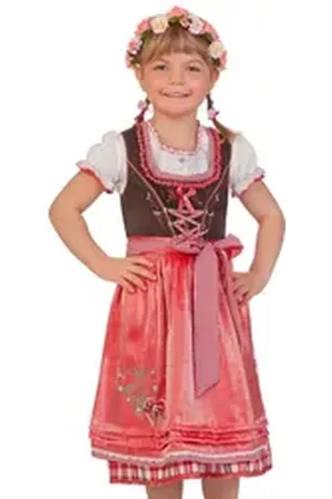 SPIETH & WENSKY Dirndl Kinderdirndl 3tlg. - WUXI - erdbeer, limone 110