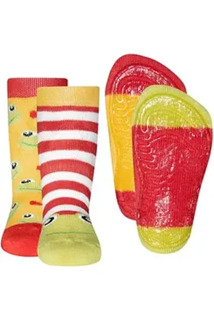 Ewers ABS-Socken Stoppersocken ABS 2er Pack Frosch (2-Paar) bunt|rot 19-20