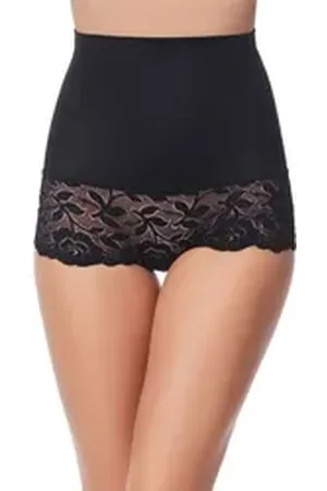 Merry Style Slip Damen Slip Miederslip figurformend Bauch Weg Effekt Shapewear MS10-134 (1-St) schwarz L