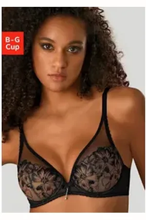 Jette Joop Bügel-BH in einzigartigem Blumen-Design, sexy Dessous schwarz 80