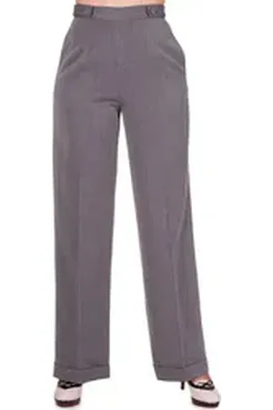 Banned Retro Marlene-Hose Party On Charcoal Vintage Retro Marlenehose grau XL