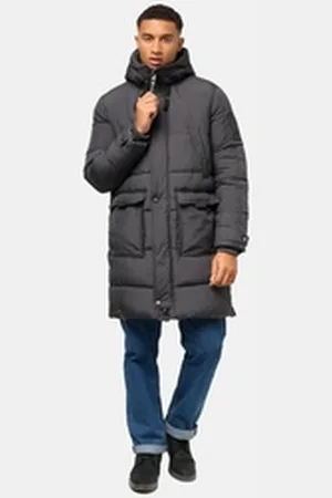 Stone Harbour Wintermantel Beviis Warmer Winter Steppmantel mit coolen Details grau XL (54)