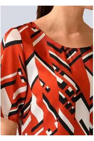 ALBA MODA Druckkleid Kleid mit grafischem Druck rot 40