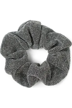 styleBREAKER Haargummi, 1-tlg., Glitzer Scrunchie Haargummi silberfarben