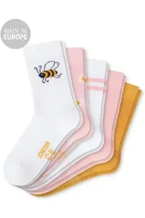 Schiesser Freizeitsocken Biene (5-Paar) bunt 19-22