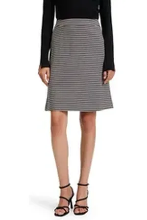 Betty Barclay Minirock Minirock mit Reißverschluss Druck beige|schwarz 40