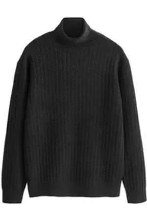 Next Rollkragenpullover Zopfstrickpullover im Regular Fit - Rollkragen (1-tlg) schwarz XXL
