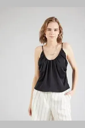 Sisley Shirttop (1-tlg) Drapiert/gerafft schwarz S