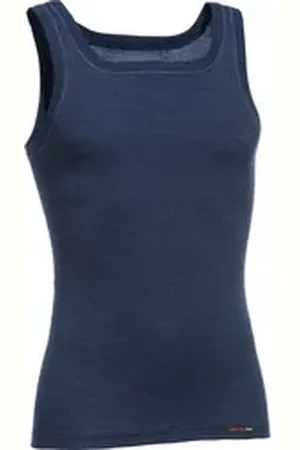 CON-TA Unterhemd Herren-Thermo-Unterhemd Feinripp Streifen blau 5