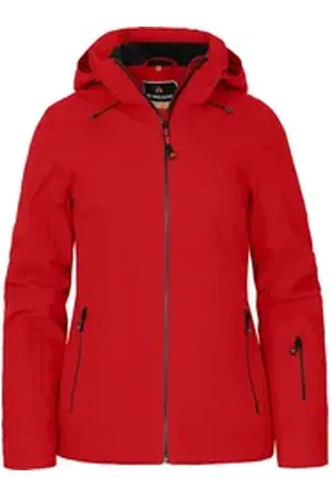 Bergson Regenjacke RANUA Damen Skijacke & Winterjacke, wattiert, recycelt, 20000 mm Wassersäul rot 36