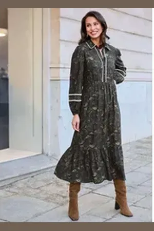 ALBA MODA Midikleid Kleid schwarz 34